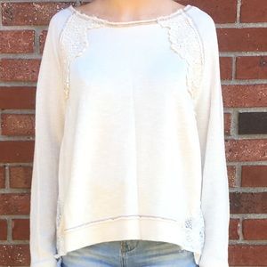 Cream Lace Sweater